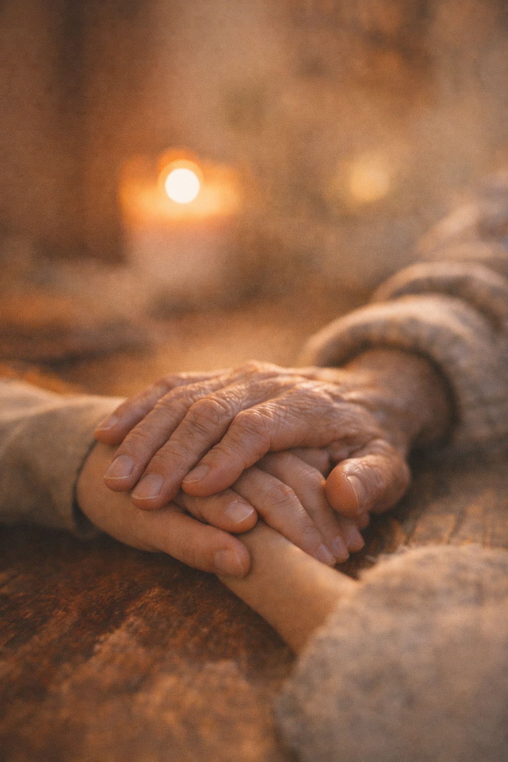 Paesaggio contemplativo e figura umana minima che suggeriscono traccia d’amore, quiete e benedizione